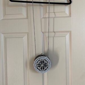 Aldo Black/White/Silver Small Evening Bag